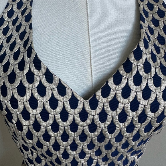 Eight Sixty Blue/Gold Dress- XS - Picture 2 of 6